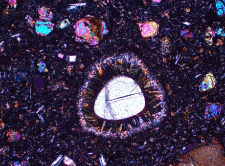 quartz sand xenolith in basalt